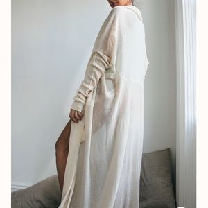 ISO Free People Waterfall Cardi in Ivory